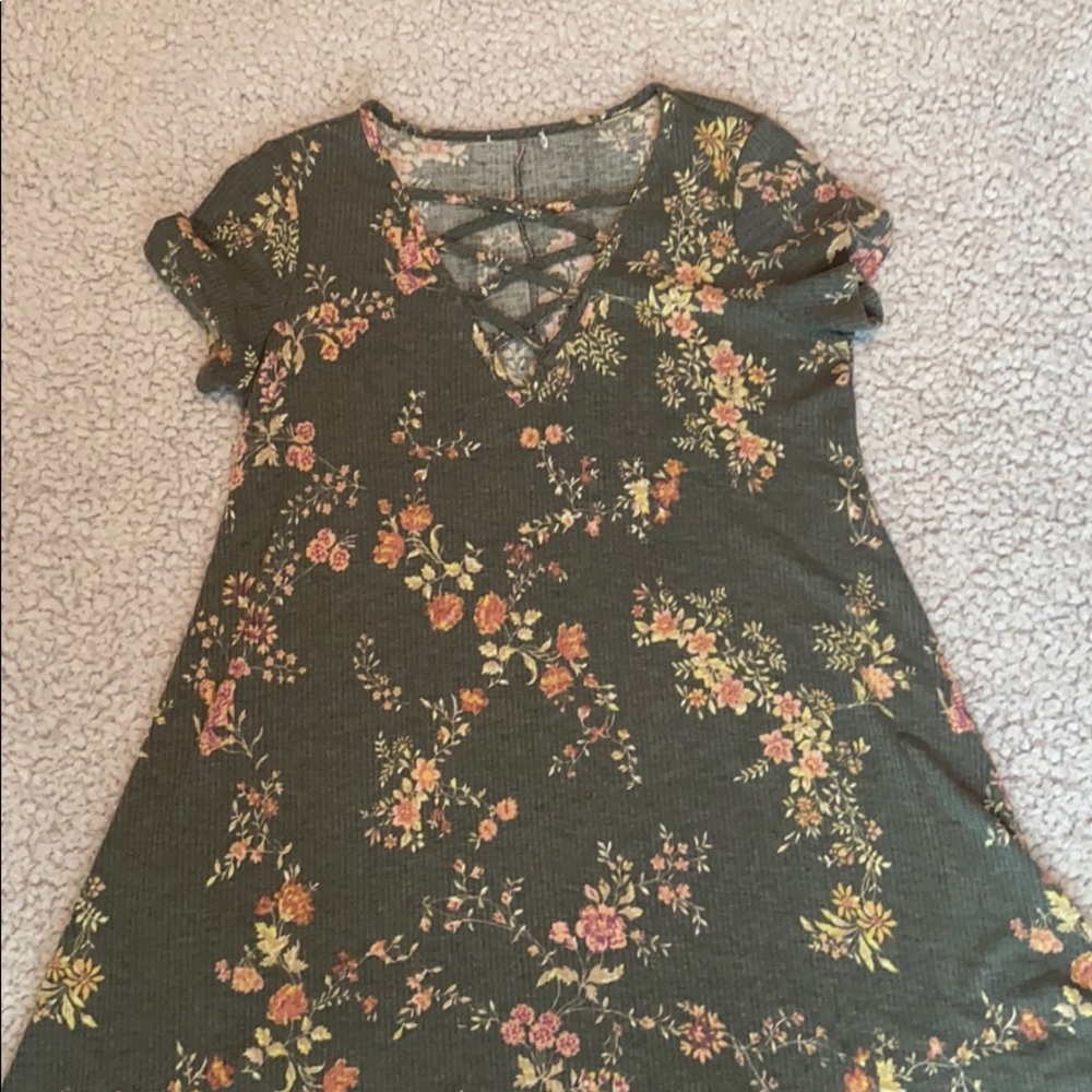 Green Floral Dress